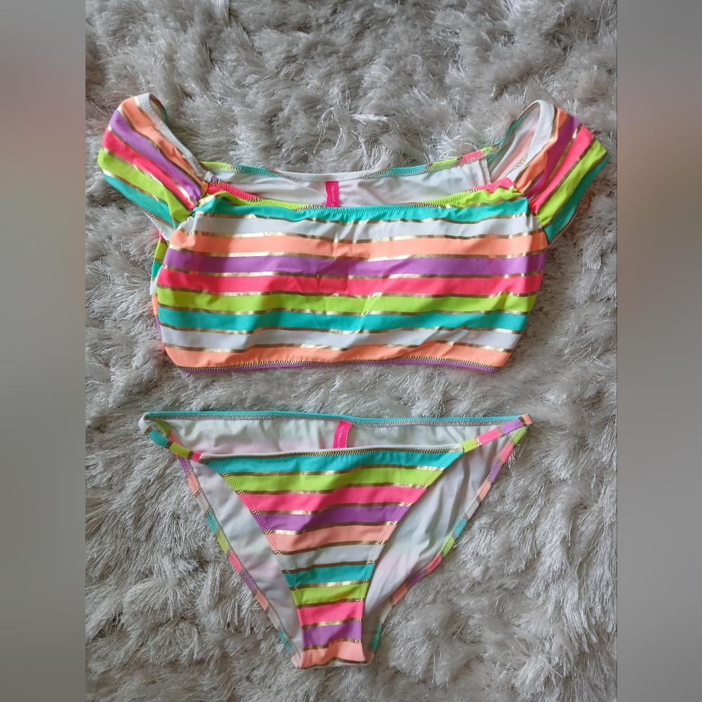 Victoria Secret Colorful Striped Bikini Set